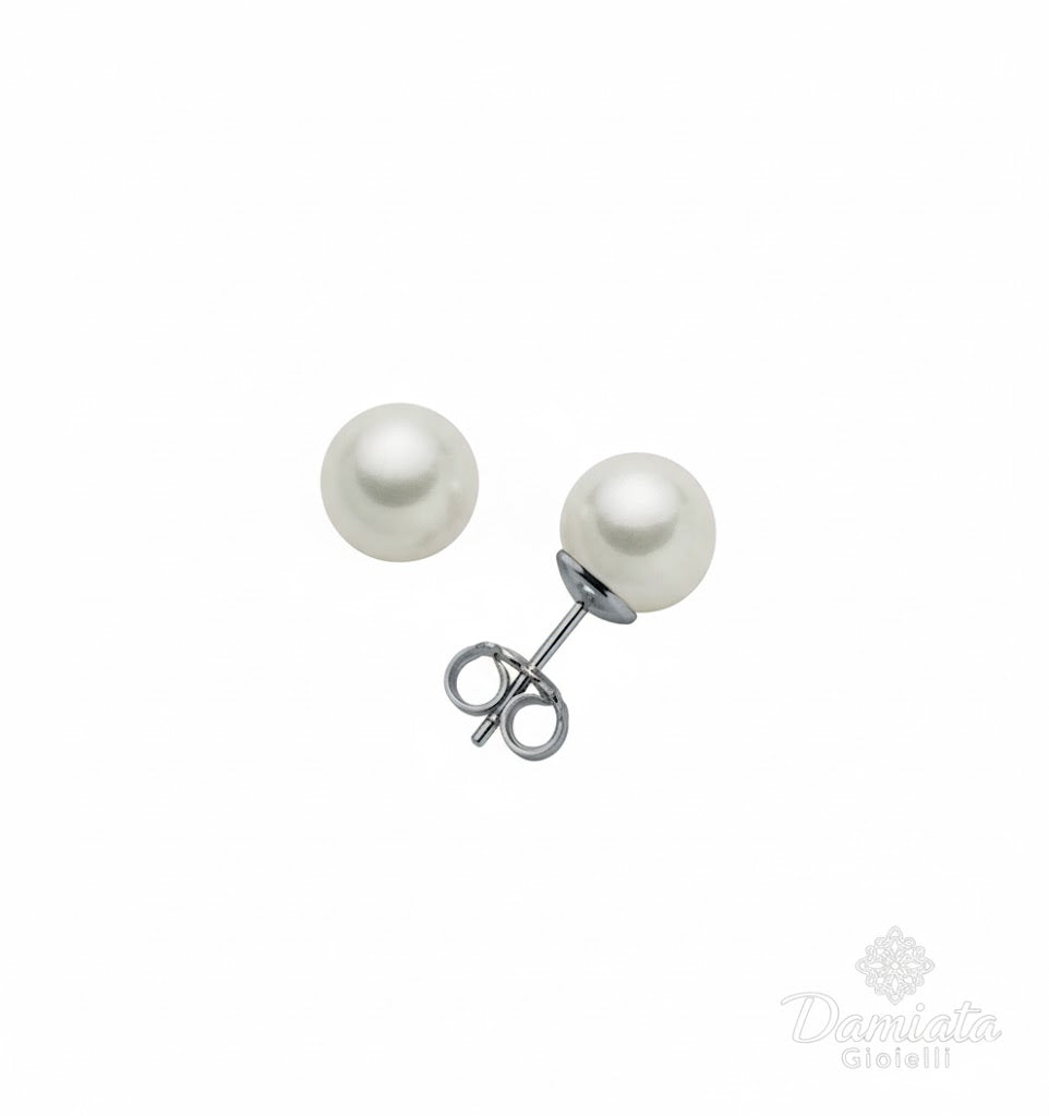 Orecchini donna Lucciole Gioielli in oro bianco e perle ref. OR5-5,5/9KT