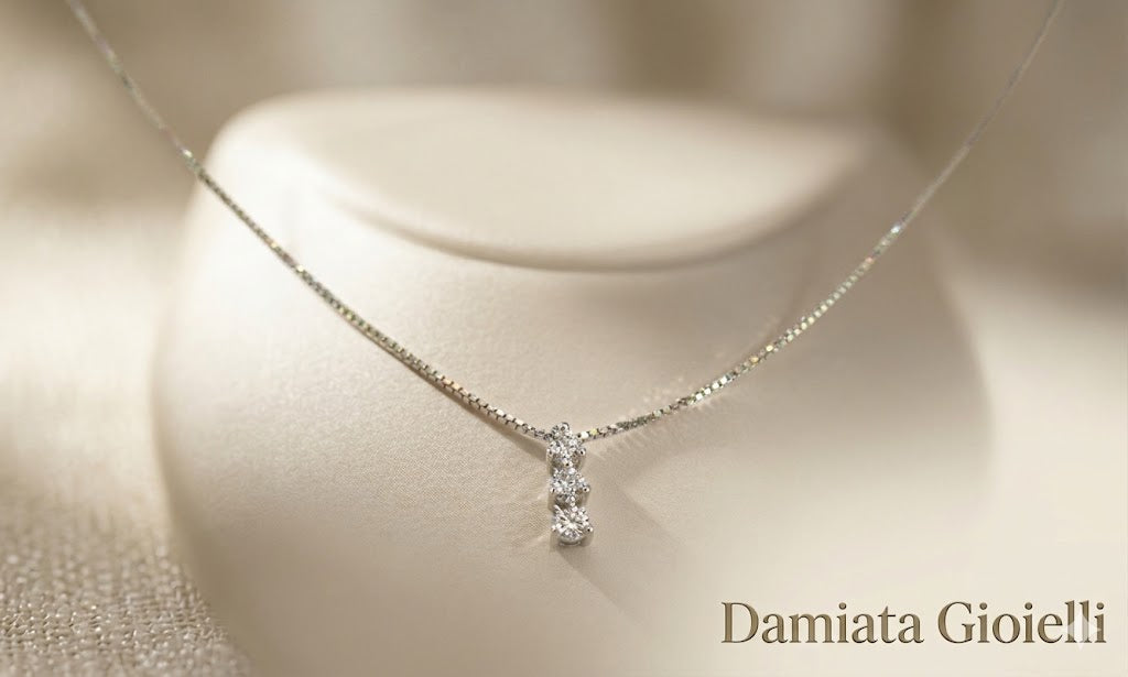 Girocollo trilogy donna Orelù in oro bianco con diamanti ref. ORE3