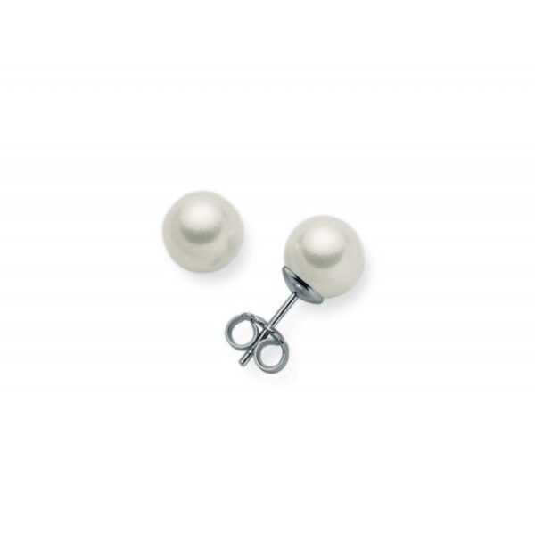 Orecchini donna Lucciole Gioielli con perle d'acqua dolce in oro bianco ref. 302B