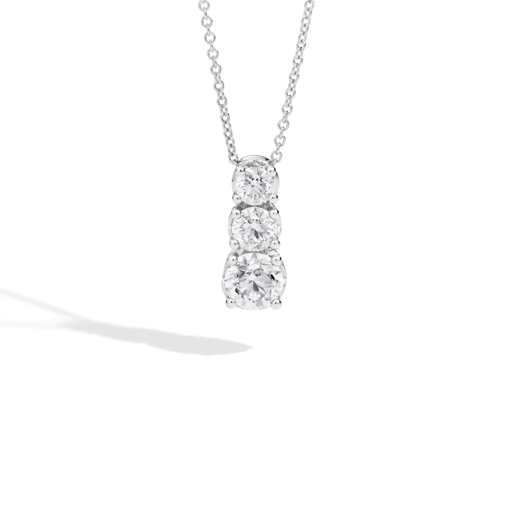 Collana trilogu donna Recarlo in oro bianco e diamanti P01TS001