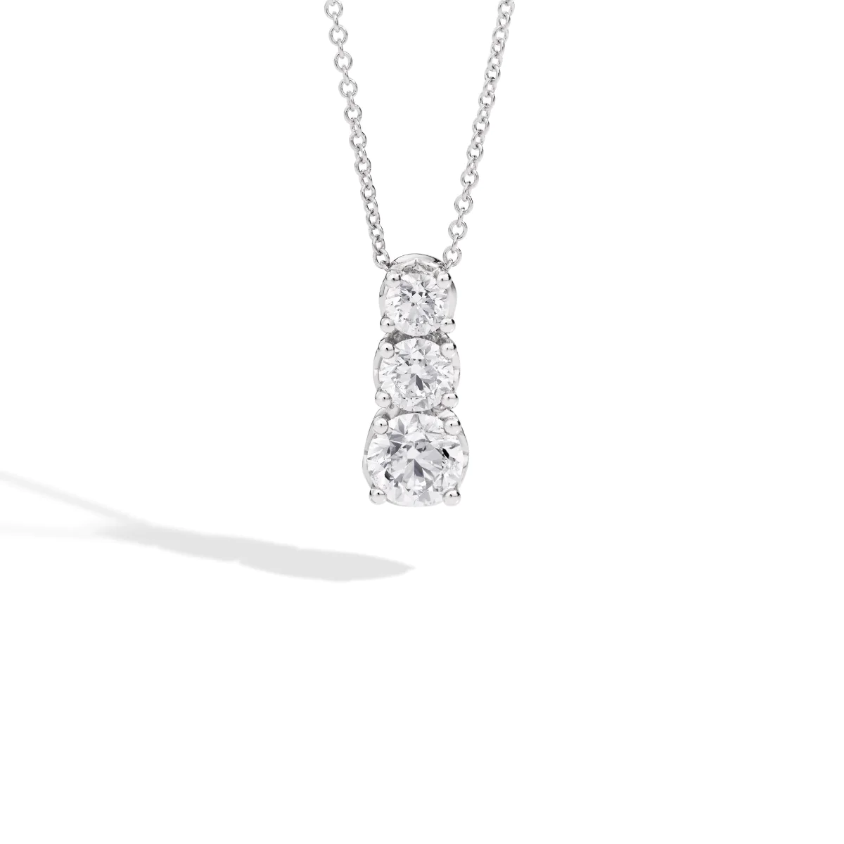Collana trilogu donna Recarlo in oro bianco e diamanti P01TS001