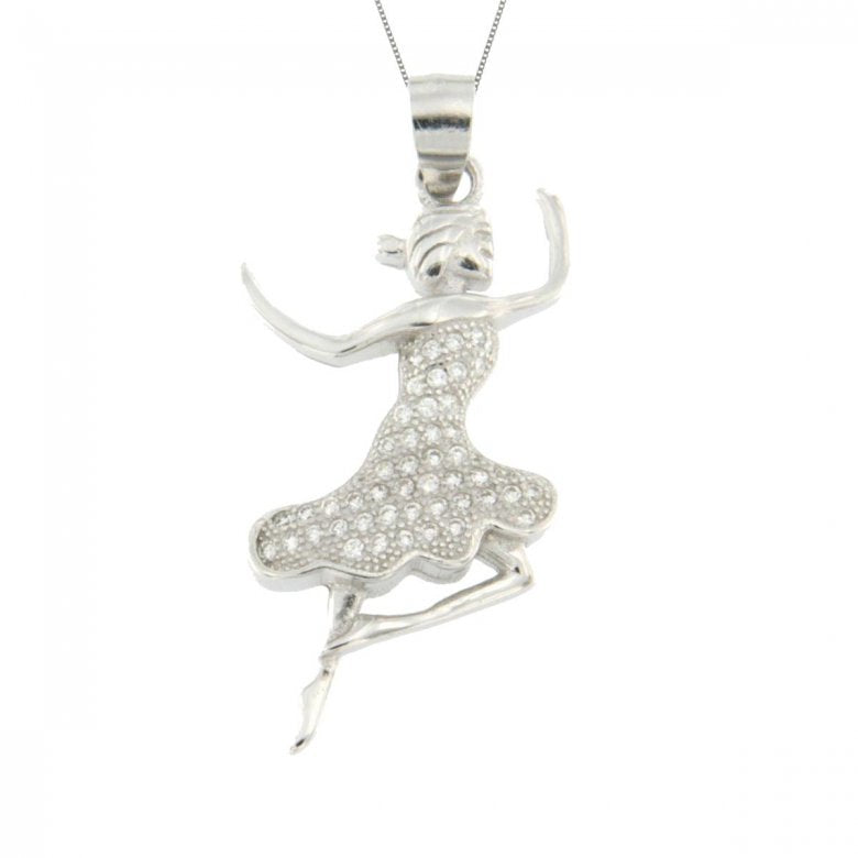 Collana ballerina donna Urania Preziosi in argento e zirconi P2274