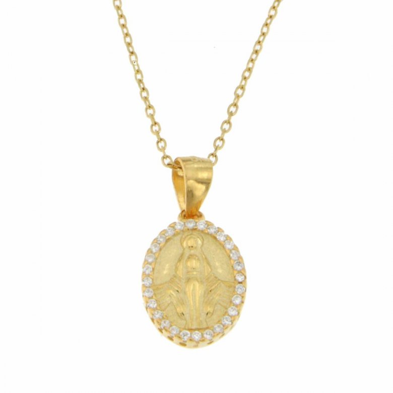 Collana donna Urania Preziosi in argento dorato e zirconi P2592GD