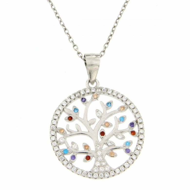 Collana albero della vita donna Urania Preziosi in argento e zirconi P2960MLT