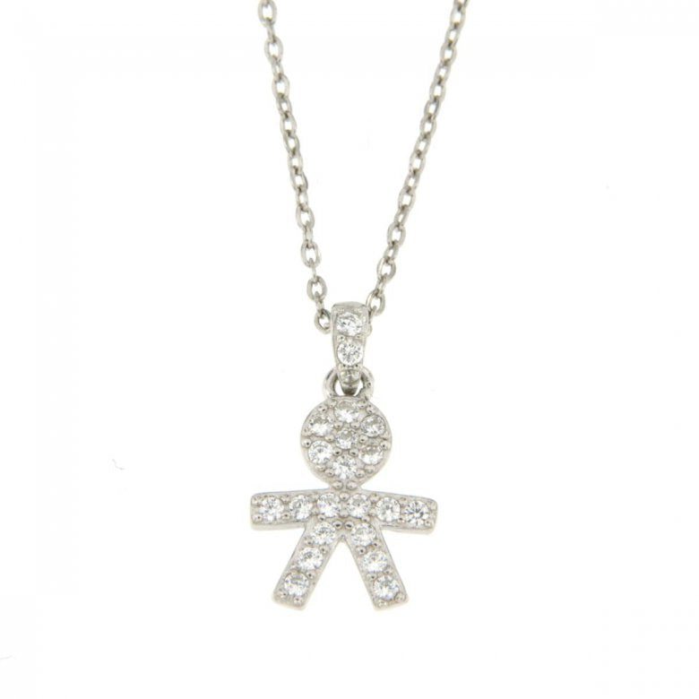 Collana con pendente per donna Urania Preziosi in argento  con zirconi P3273