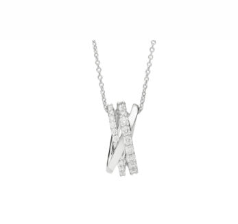 Collana fantasia donna Recarlo collezione Melody in oro bianco e diamanti P81FM001/033-45