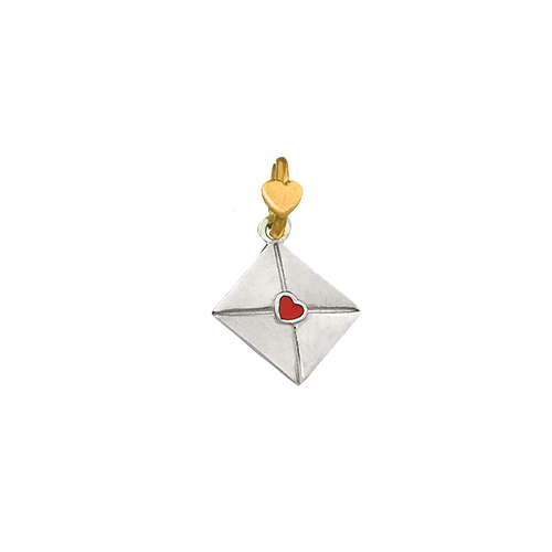 Charm Dodo Mariani donna in argento e oro raffigurante la busta di una lettera PA10KBU