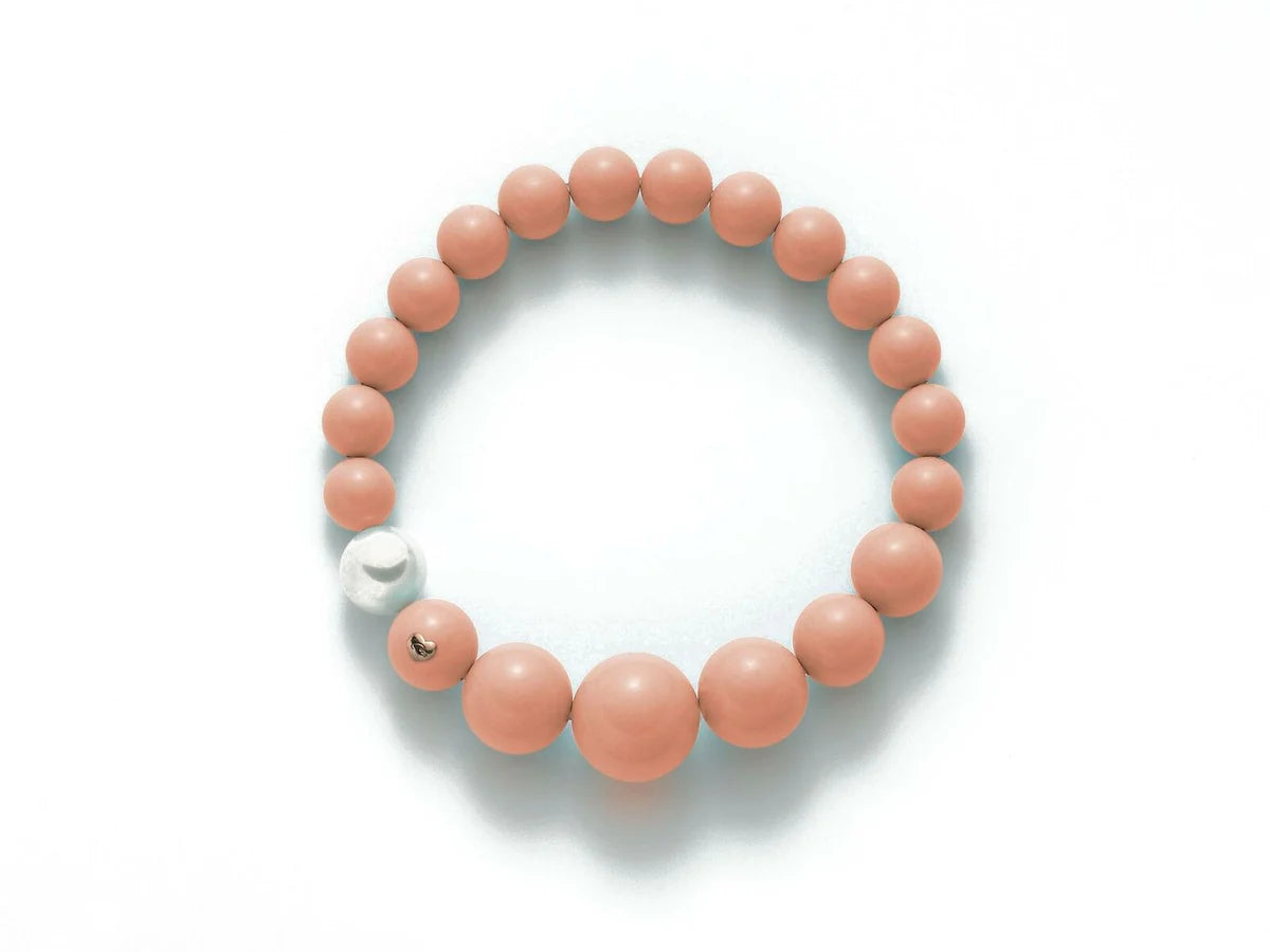 Bracciale degradè donna Miluna con corallo rosa e perla PBR2392V