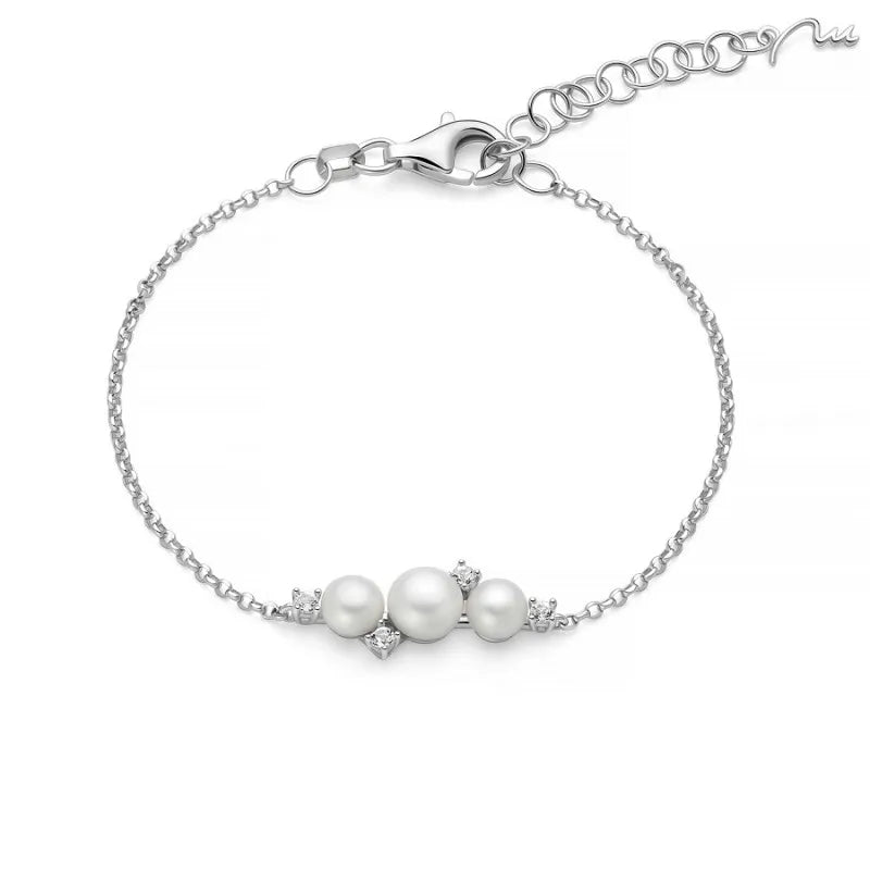 Bracciale donna Miluna in argento 925%, topazi e perle d'acqua dolce PBR3751