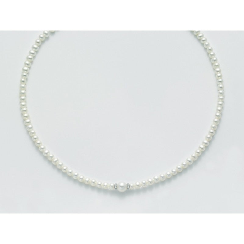 Collana filo di perle donna Miluna in oro bianco PCL3088