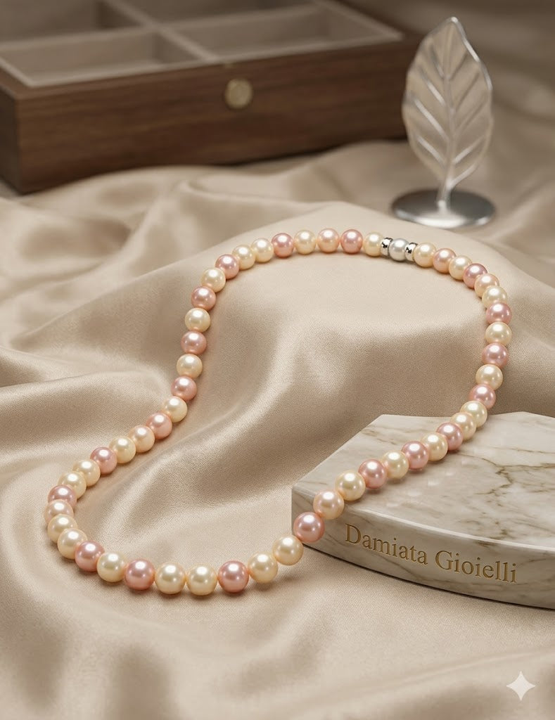Collana donna Miluna filo di perle multicolor in argento 925% PCL4268