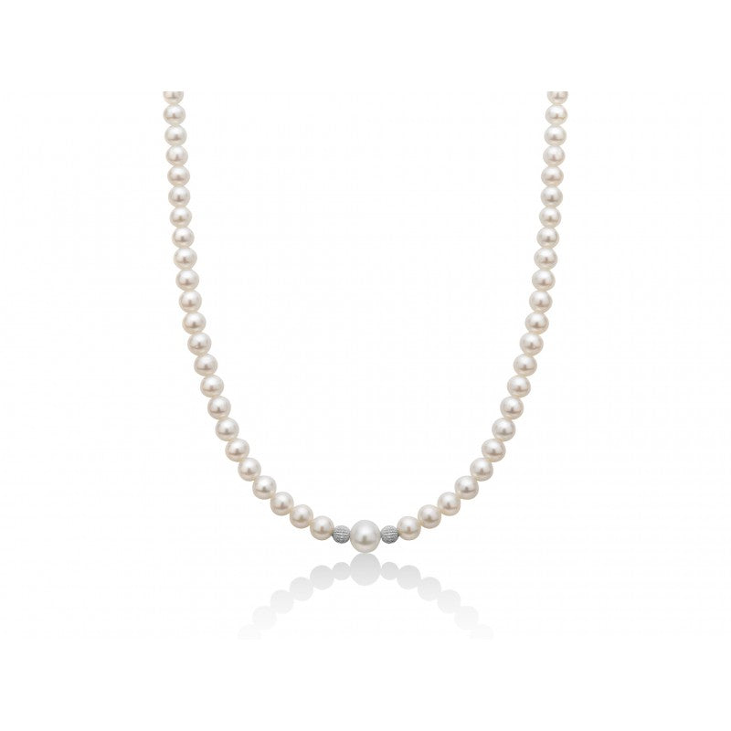 Collana filo di perle donna Miluna in oro bianco PCL5304V