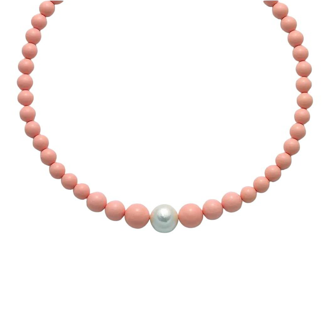 Collana degradè donna Miluna in argento con corallo rosa e perla PCL5317