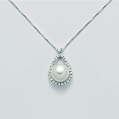 Collana donna Miluna in oro bianco, diamanti e perla PCL5852A