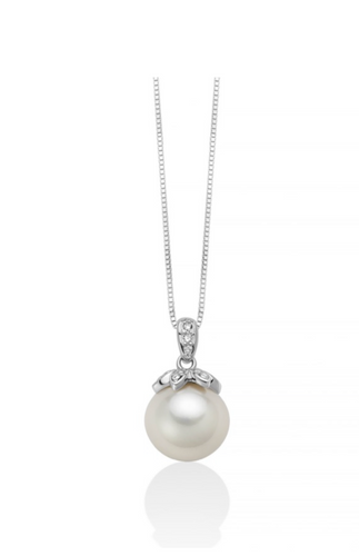Collana donna Miluna in oro bianco, diamanti e perla PCL6394