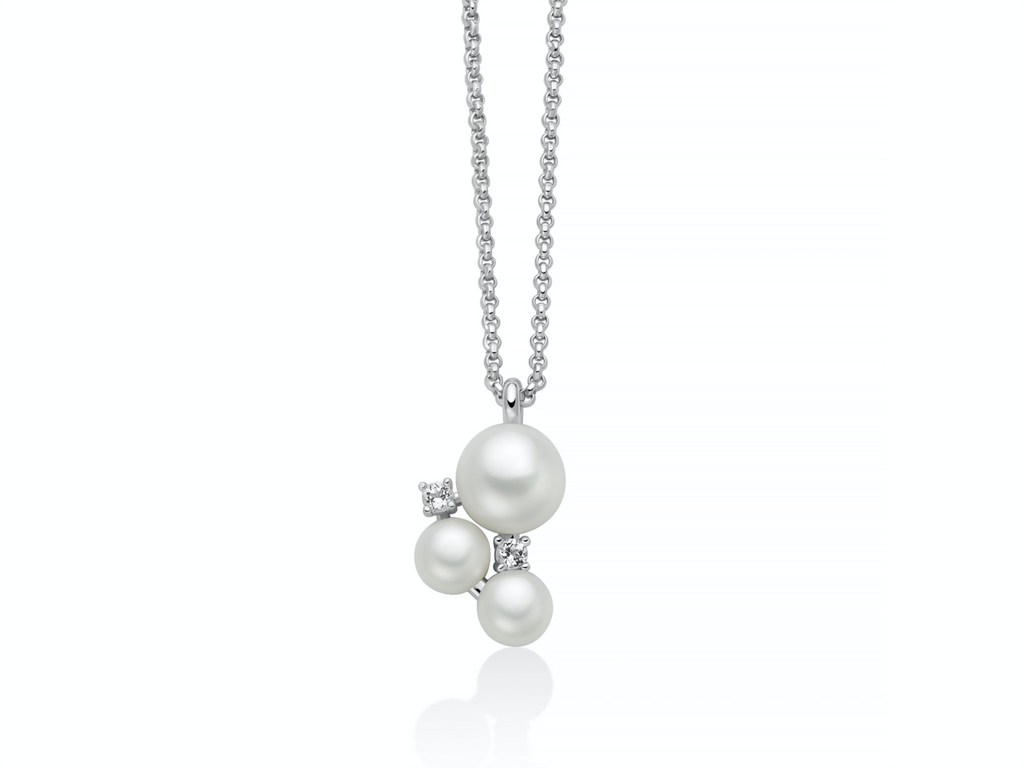 Collana donna Miluna in argento 925%, topazi e perle PCL6797