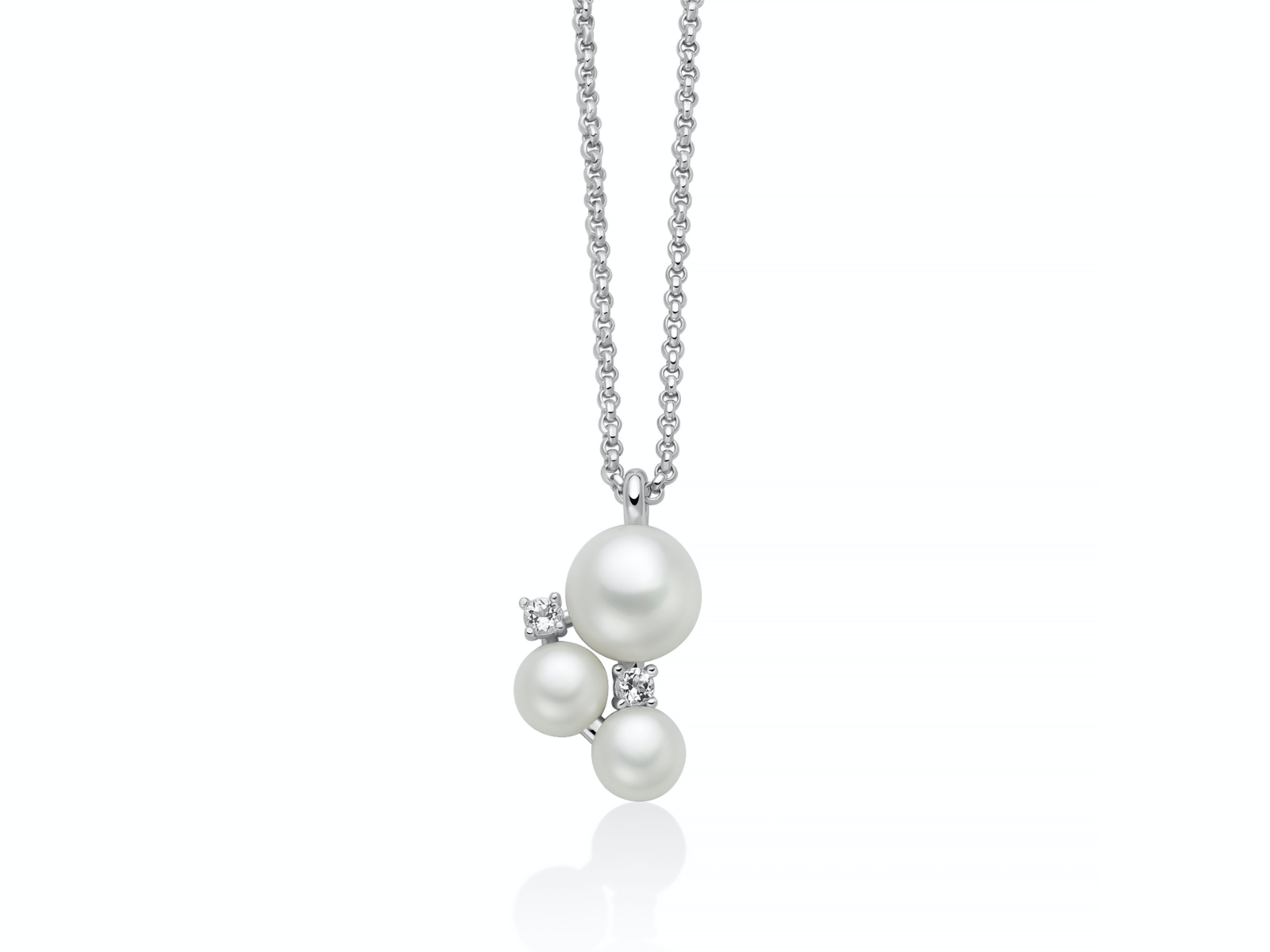 Collana donna Miluna in argento 925%, topazi e perle PCL6797