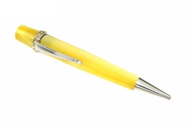 Penna a sfera donna Liu Jo in policarbonato giallo e strass 378