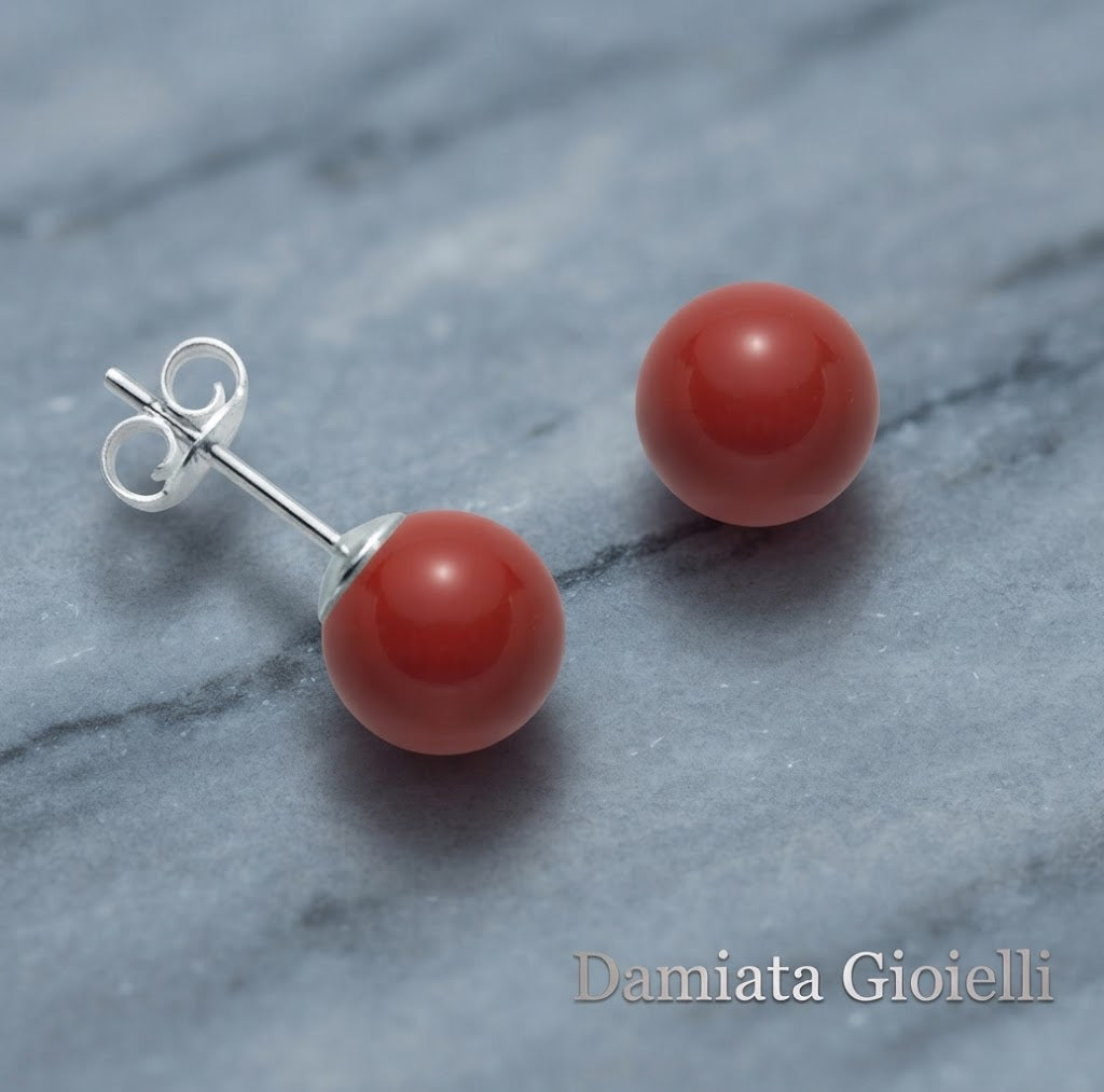 Orecchini donna Miluna collezione Terra e Mare in argento e corallo ref. PER2324