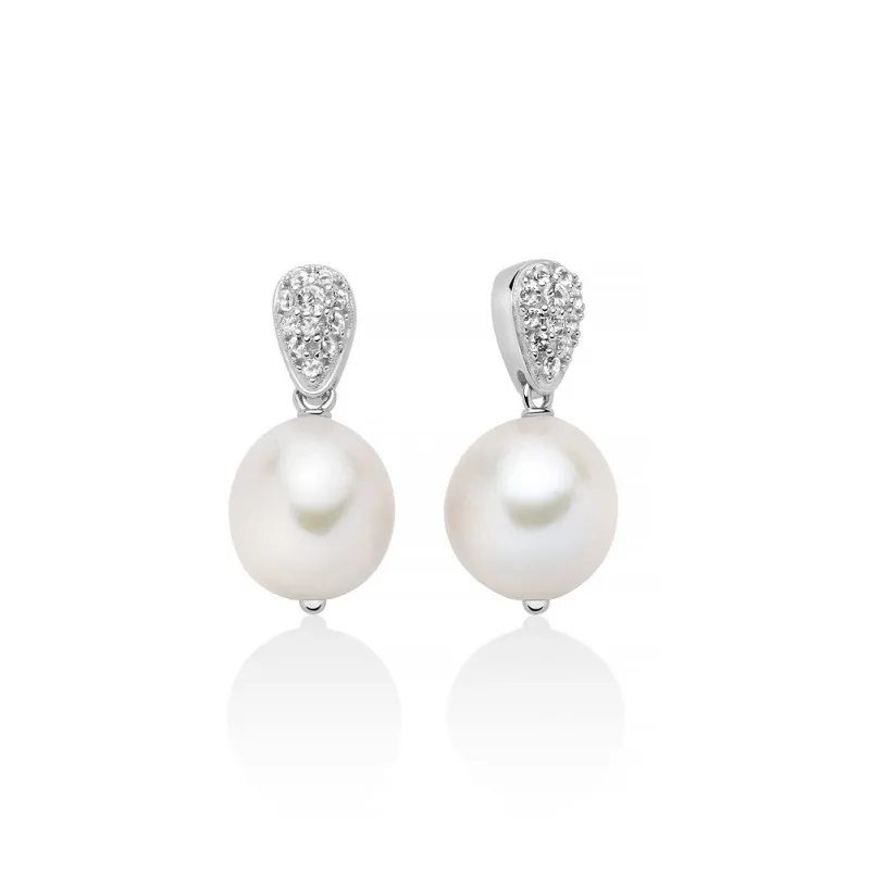 Orecchini donna Miluna in argento, topazi e perle barocche PER2739B
