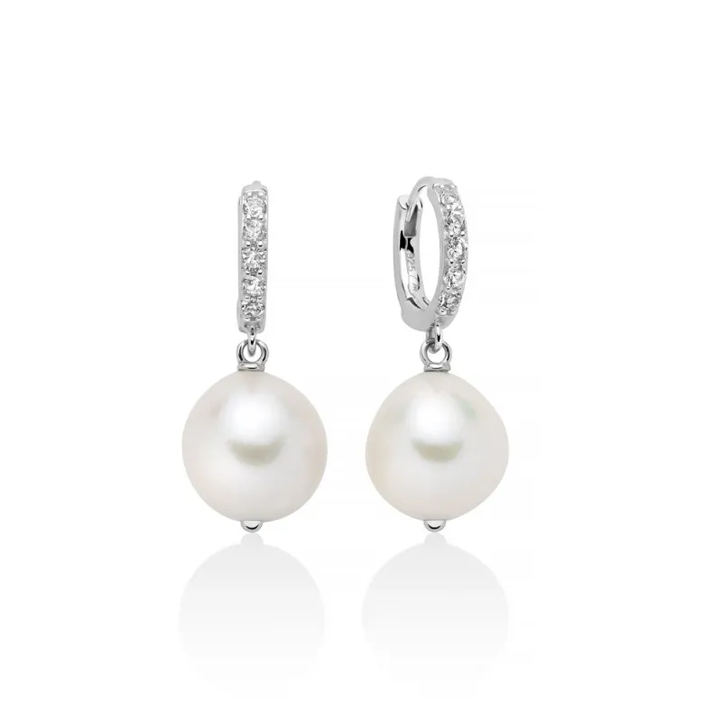 Orecchini donna Miluna in argento, topazi e perle barocche PER2740B