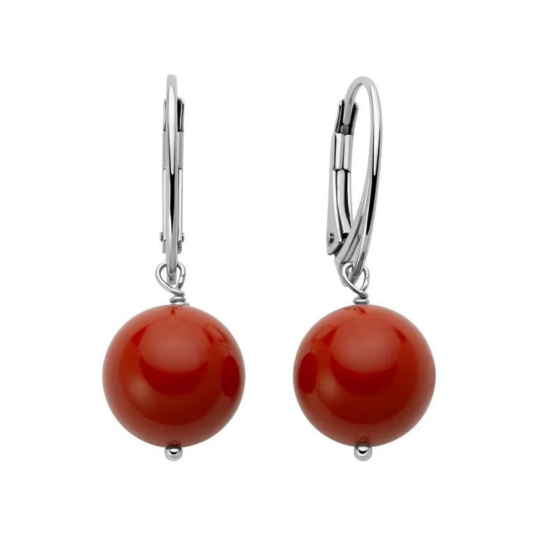 Orecchini pendenti donna Miluna collezione Terra e Mare corallo rosso ref. PER2820