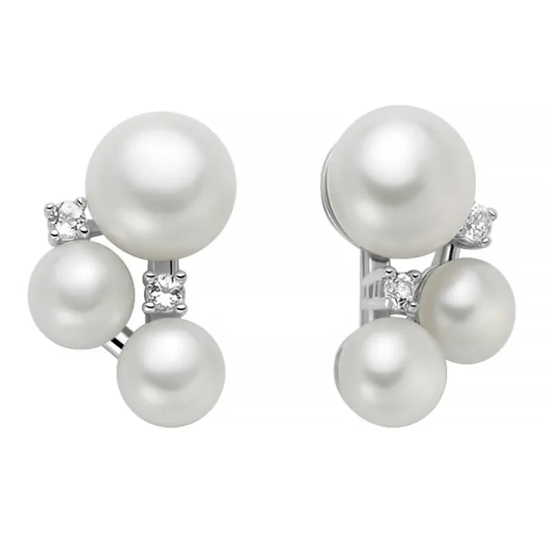 Orecchini donna Miluna in argento 925%, topazi e perle PER2890