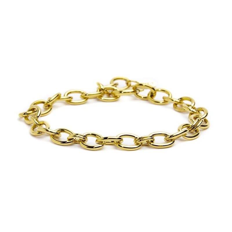 Bracciale a catena unisex Marlù in acciaio dorato 2BR0089G