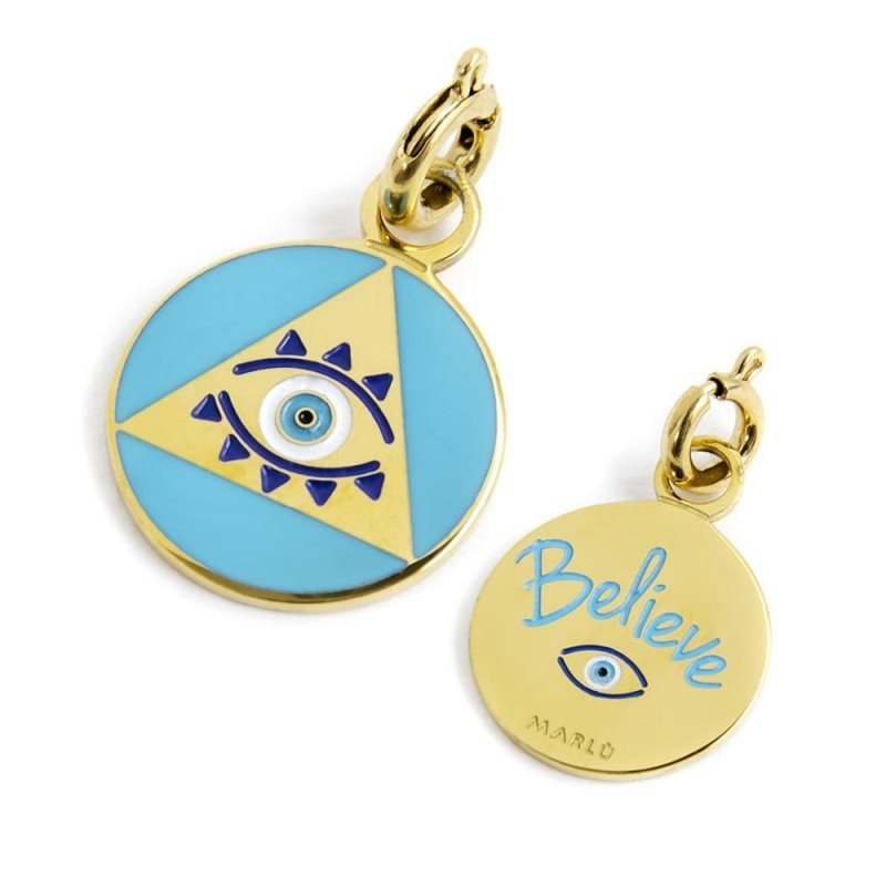 Charm unisex Marlù in acciaio dorato smaltato 18CH063G