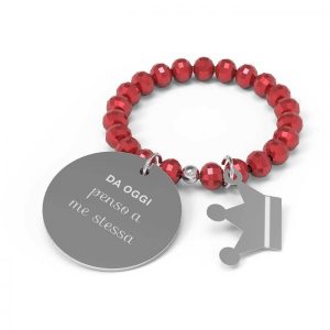 Anello elastico donna 10 Buoni Propositi in acciaio e cristalli R0650/R