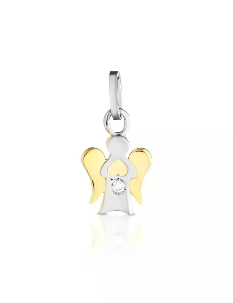 Collana angelo donna Roberto Giannotti in oro giallo e bianco con diamante ref. PZ666
