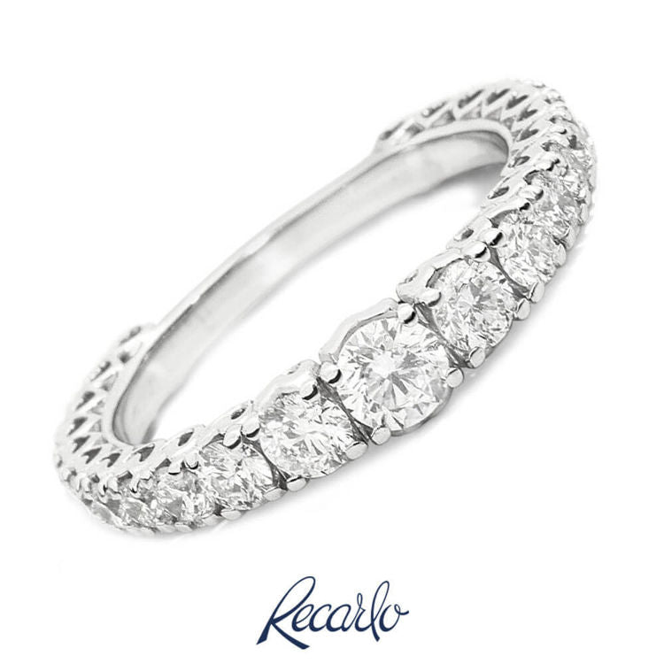 Anello veretta donna Recarlo in oro bianco e diamanti R01MS747/080-14