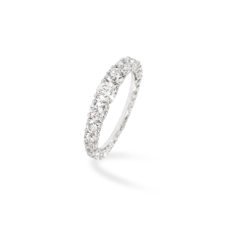 Anello veretta donna Recarlo in oro bianco e diamanti R01MS747/080-14