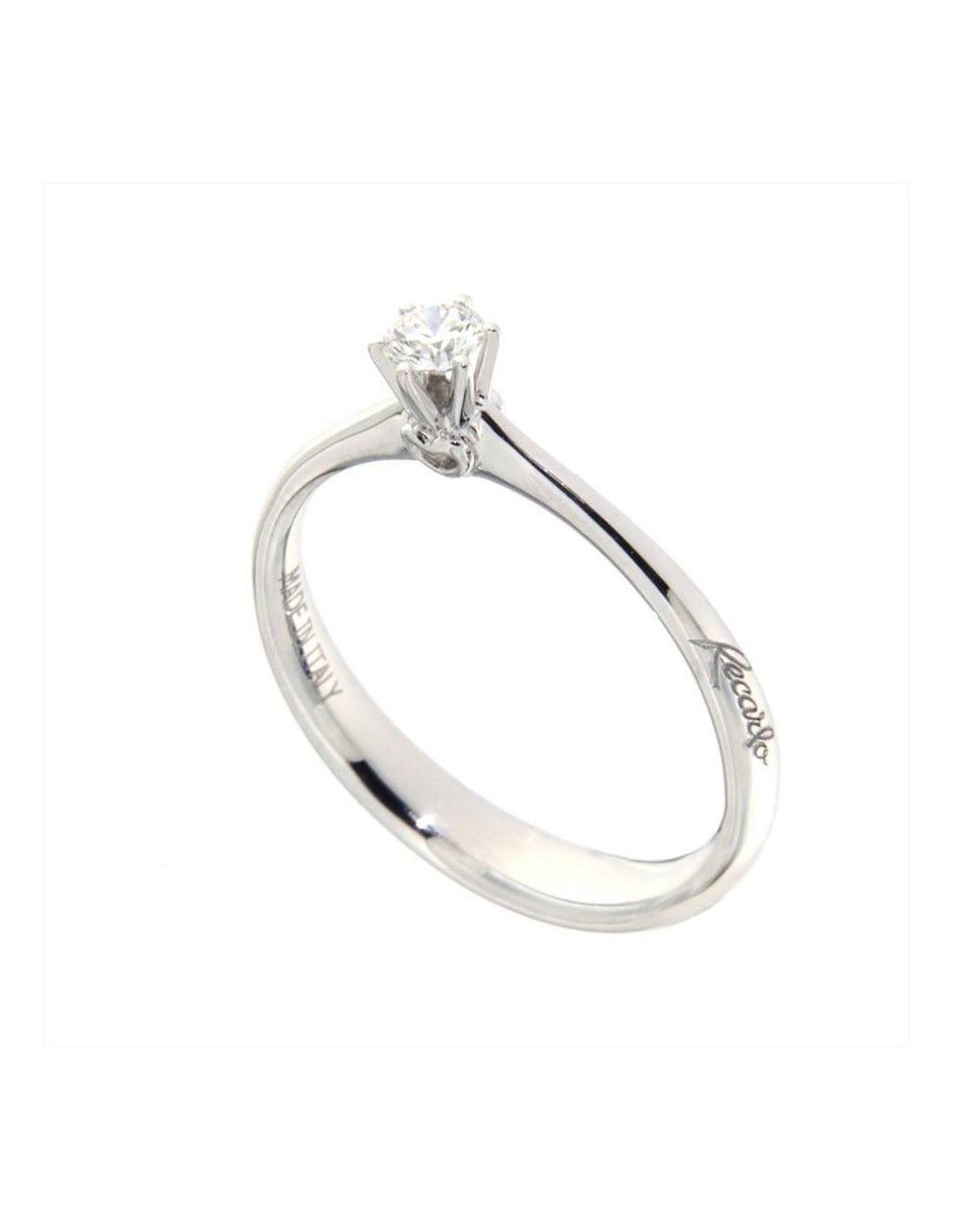 Anello solitario donna Recarlo collezione Anniversary in oro bianco e diamante R01SO014/024-13