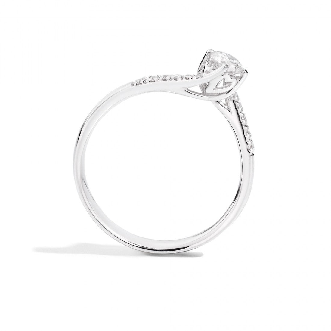 Anello solitario donna Recarlo in oro bianco e diamanti R01SP195/035-14