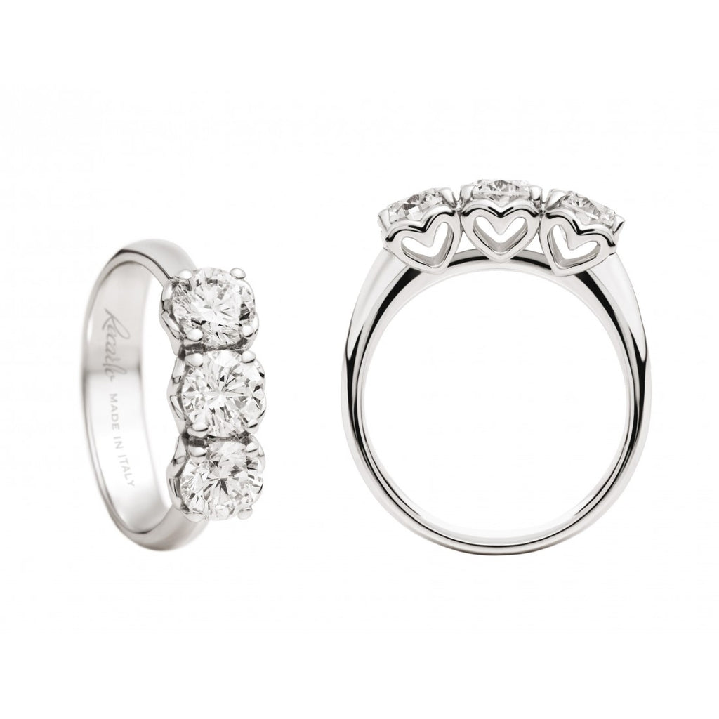 Anello trilogy donna Recarlo in oro bianco con diamanti R01TY001/015-12