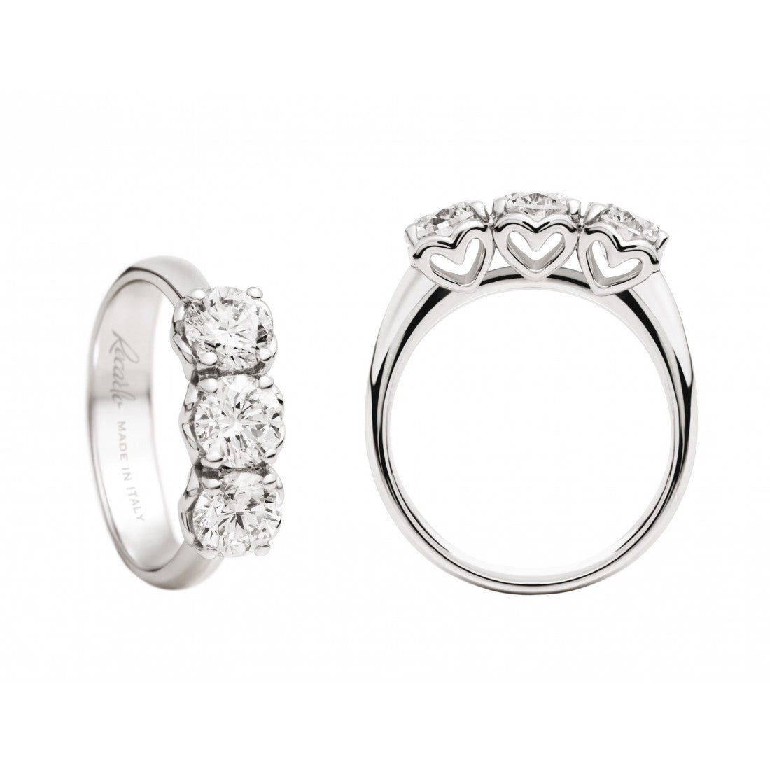 Anello trilogy donna Recarlo in oro bianco con diamanti R01TY001/015-12