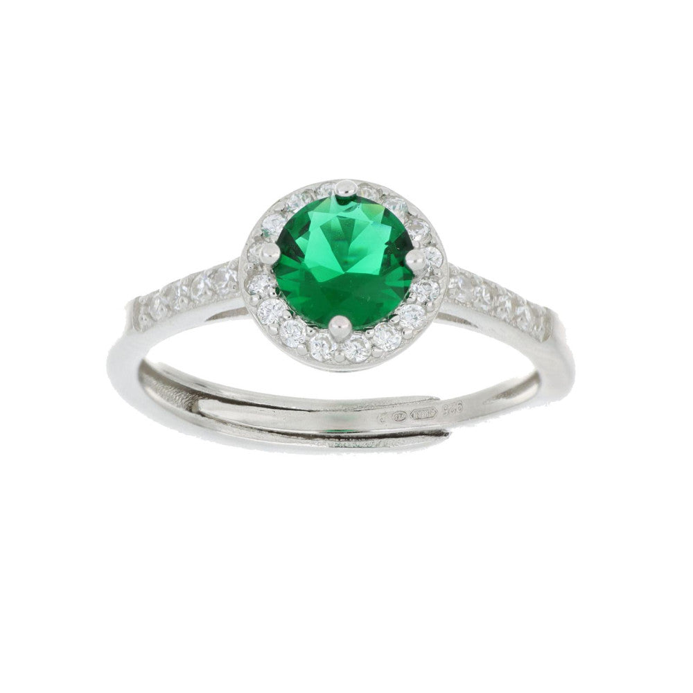 Anello solitario donna Urania Preziosi in argento e zirconi R1004SM