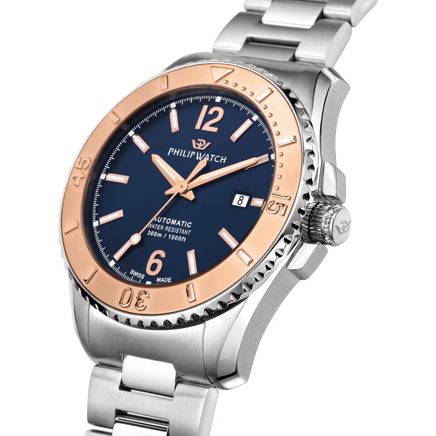 Orologio automatico solo tempo uomo Philip Watch collezione Amalfi in acciaio R8223218004