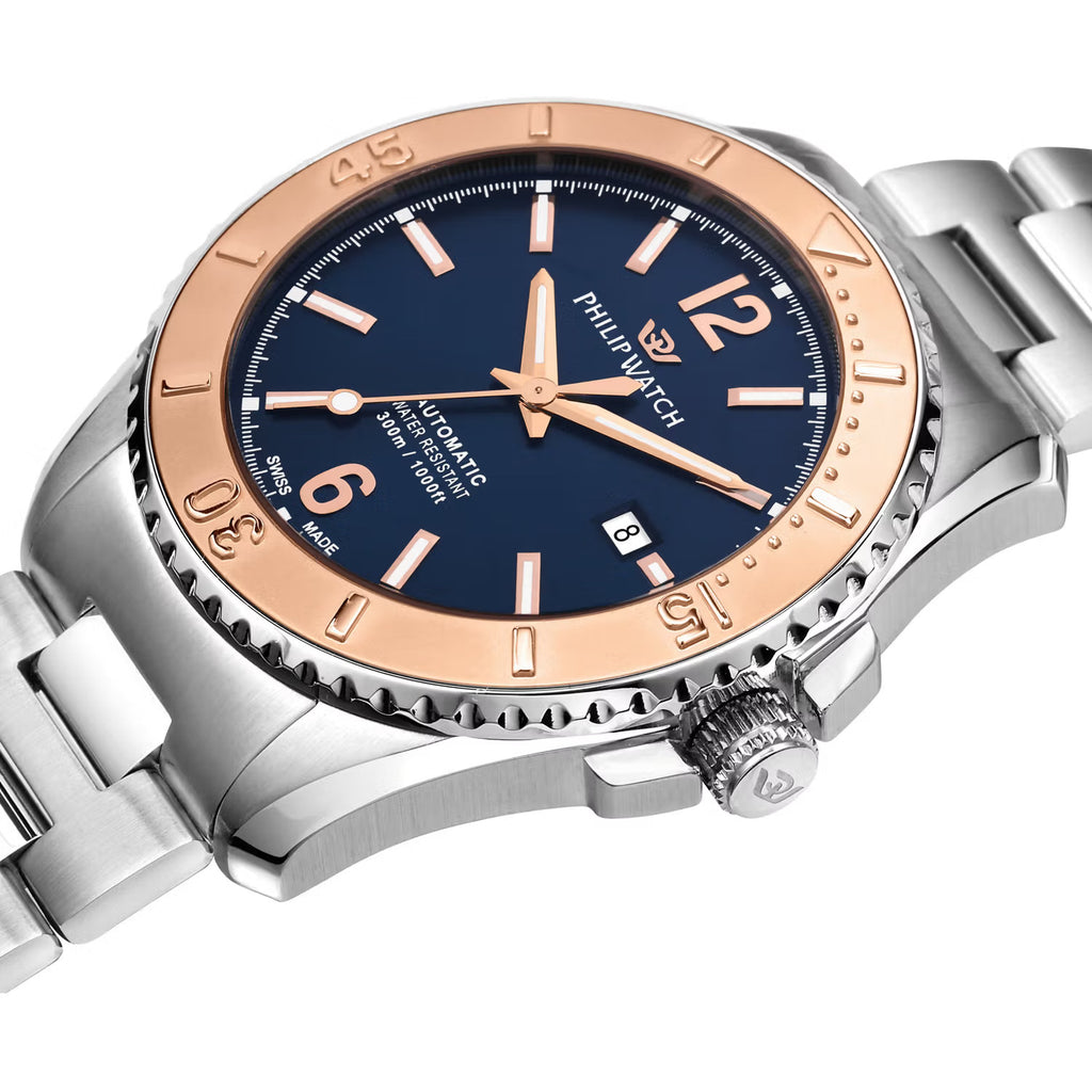 Orologio automatico solo tempo uomo Philip Watch collezione Amalfi in acciaio R8223218004
