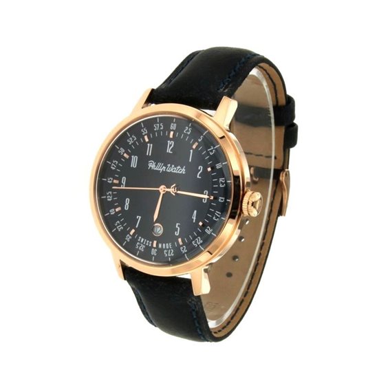 Orologio solo tempo uomo Philip Watch collezione Grand Archive in acciaio e pelle R8251598001