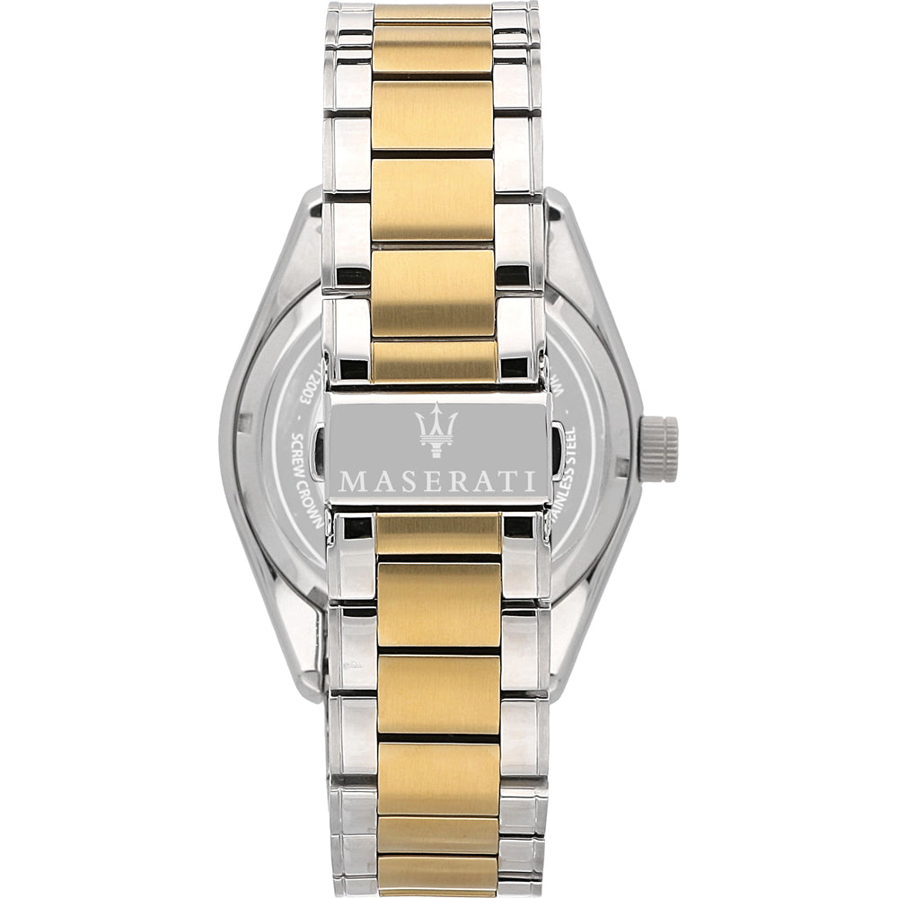 Orologio automatico solo tempo uomo Maserati in acciaio bicolore R8823112004