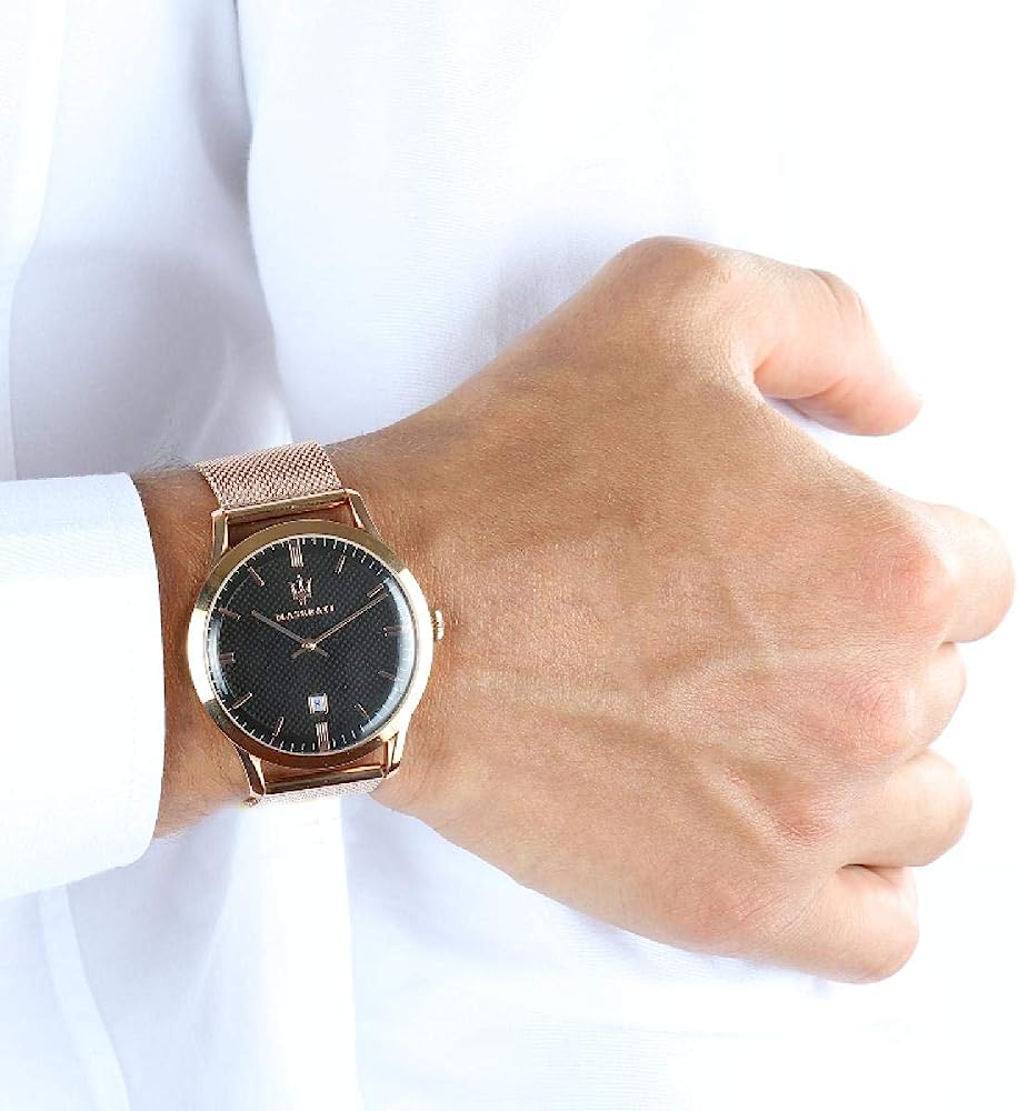 Orologio solo tempo uomo Maserati collezione Ricordo in acciaio rosè R8853125003