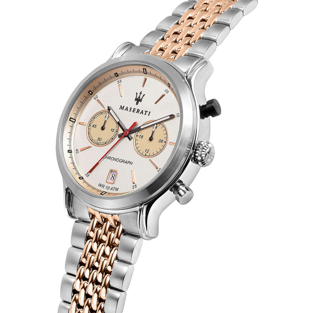 Orologio solo tempo uomo Maserati collezione Legenda in acciaio bicolore R8873638002