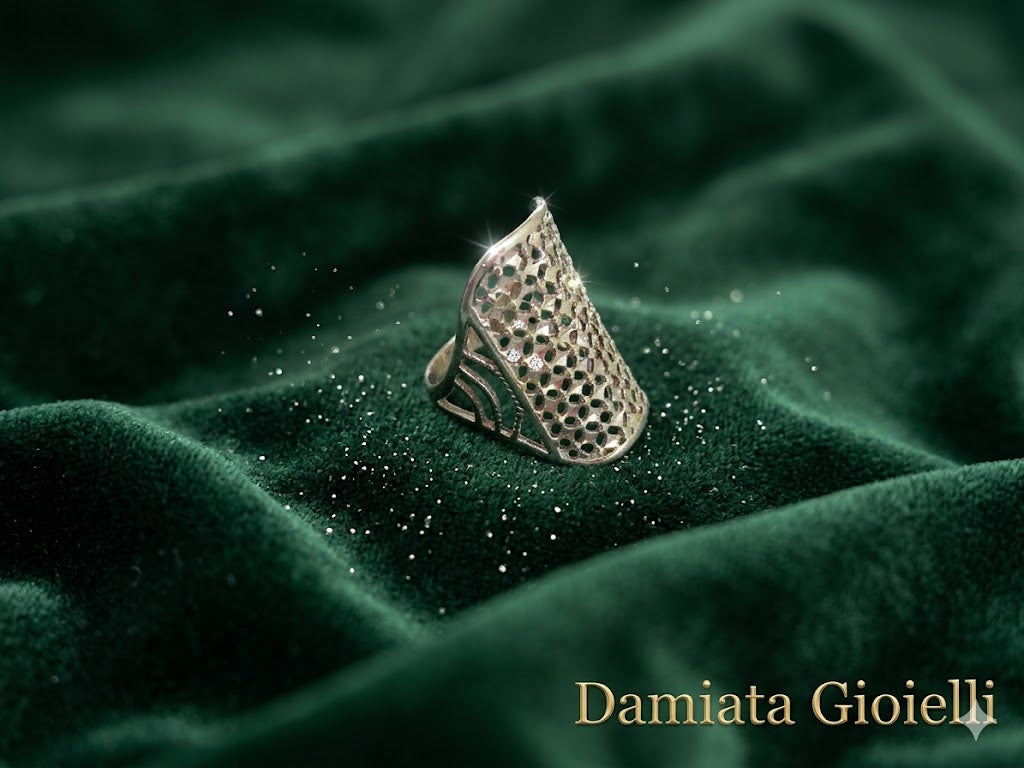 Anello donna Damiata Gioielli in oro bianco ref. S450OB