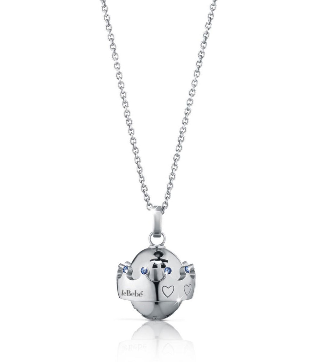 Charm corona donna Le Bebé in argento con zirconi blu SNM023-S
