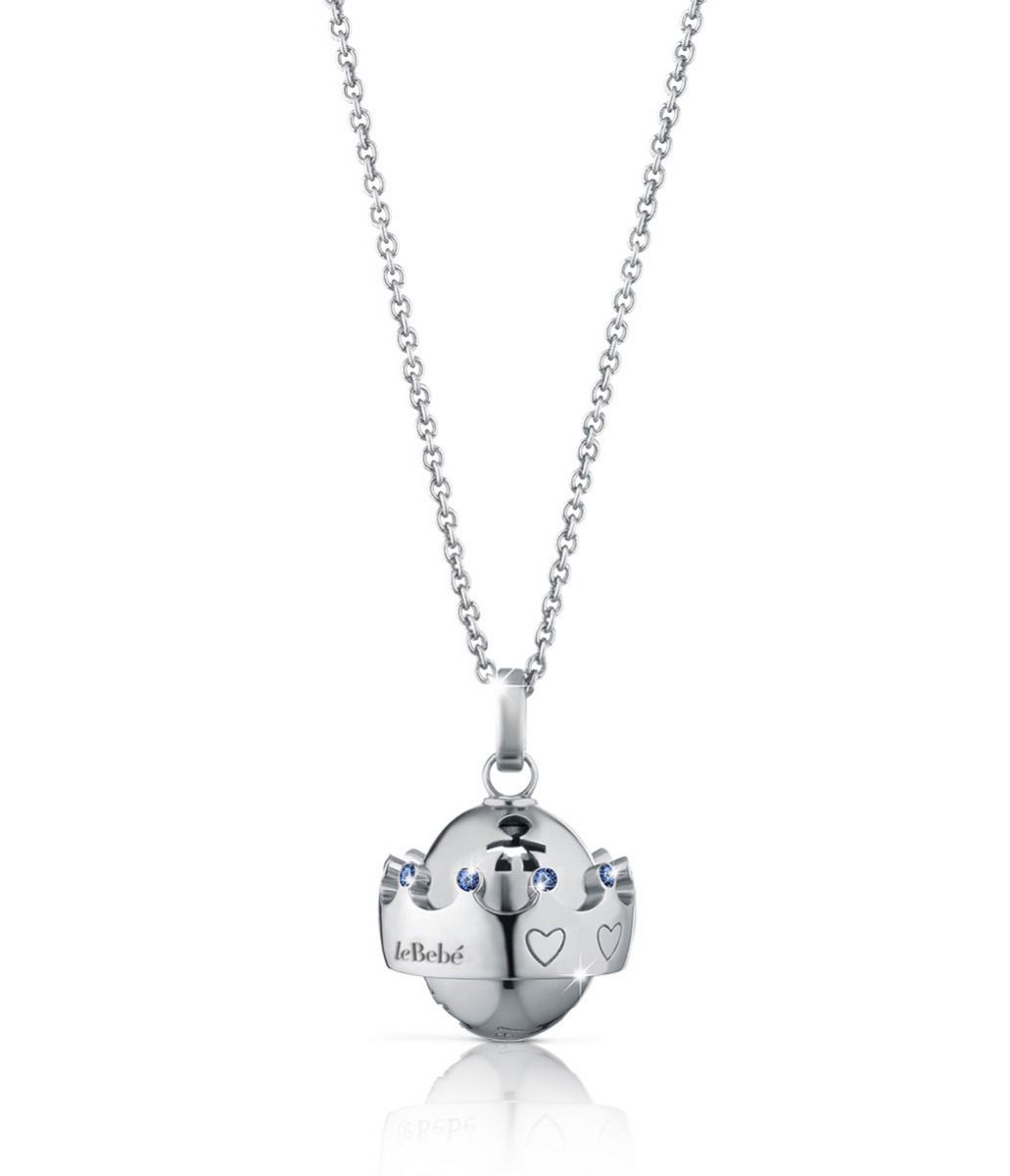 Charm corona donna Le Bebé in argento con zirconi blu SNM023-S