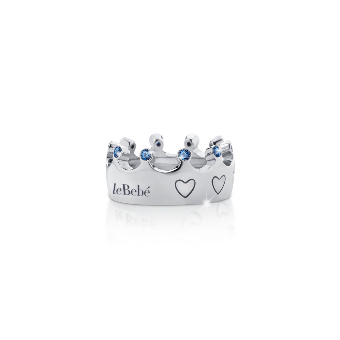 Charm corona donna Le Bebé in argento con zirconi blu SNM023-S