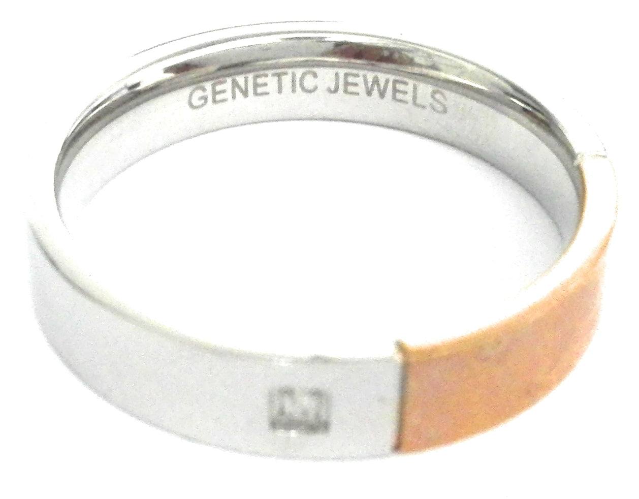 Anello unisex Genetic Jewels in acciaio bicolore e zircone STA061-13