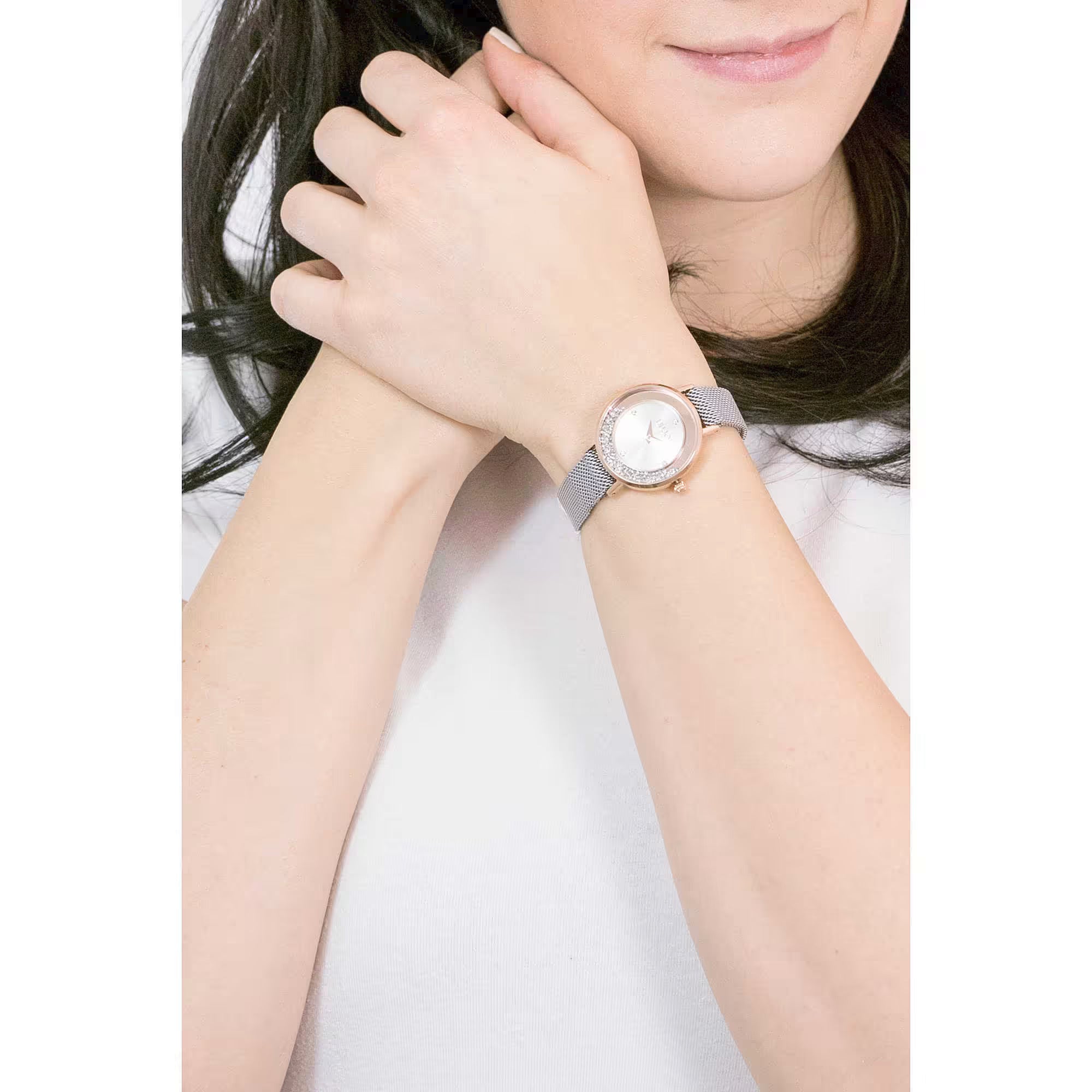 Orologio solo tempo donna Liu Jo in acciaio bicolore e zirconi TLJ1695